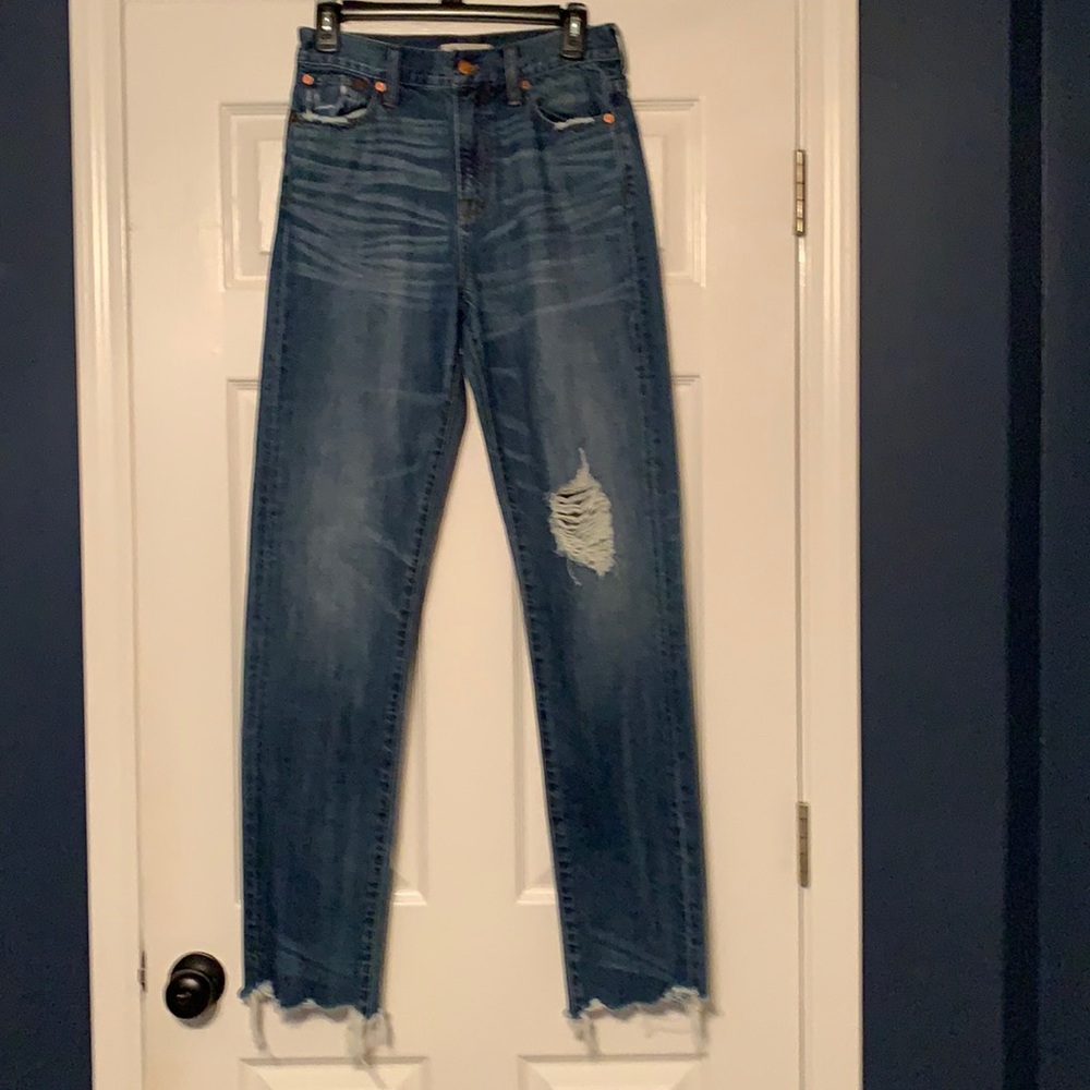 Madewell high rise lightly distressed jeans
